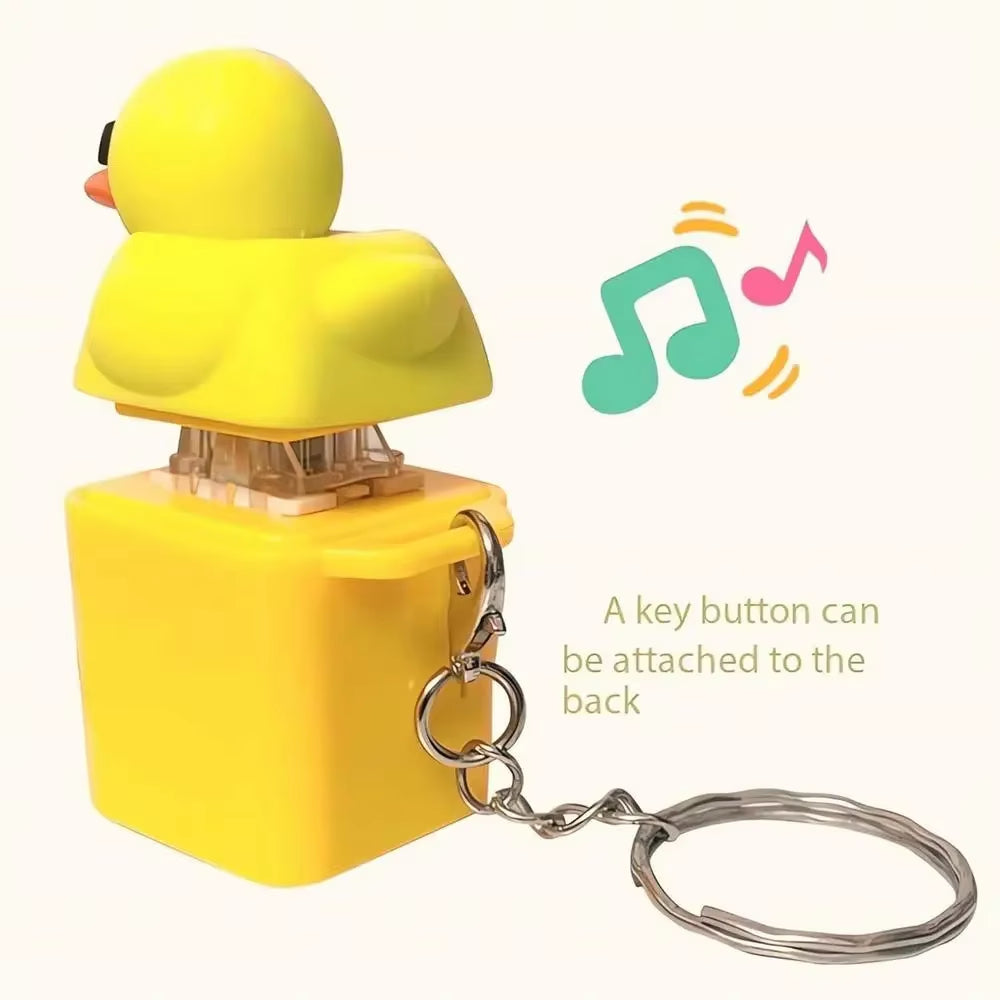 Cross-Border Hit That Quacks Quacking Duck Fidg Little Yellow Duck Unzipping Sound Keychain