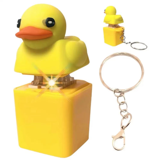 Cross-Border Hit That Quacks Quacking Duck Fidg Little Yellow Duck Unzipping Sound Keychain