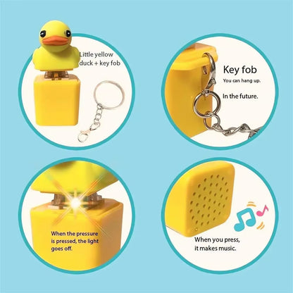 Cross-Border Hit That Quacks Quacking Duck Fidg Little Yellow Duck Unzipping Sound Keychain
