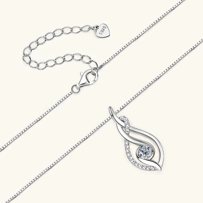 Fine Jewelry Necklaces Moissanite 925 Sterling Silver 4Mm 0.3Ct Moissanite Twist Pendant Necklace for Women