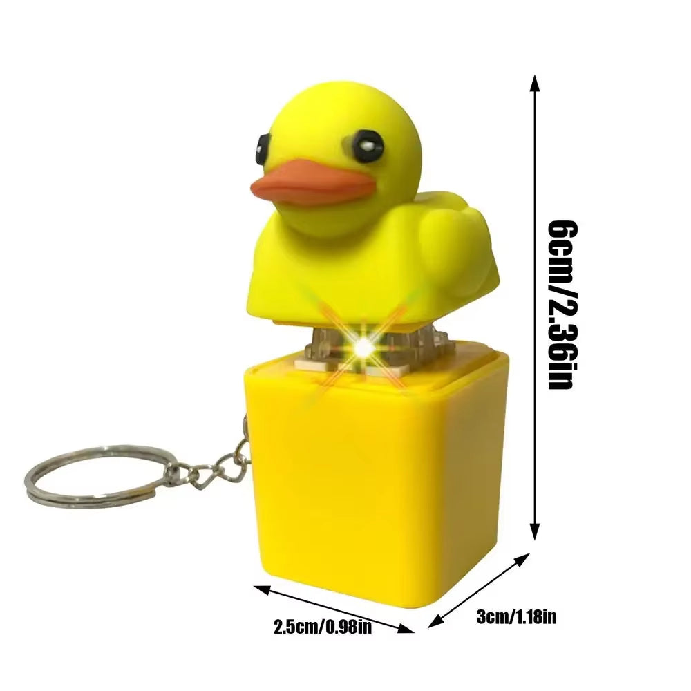 Cross-Border Hit That Quacks Quacking Duck Fidg Little Yellow Duck Unzipping Sound Keychain